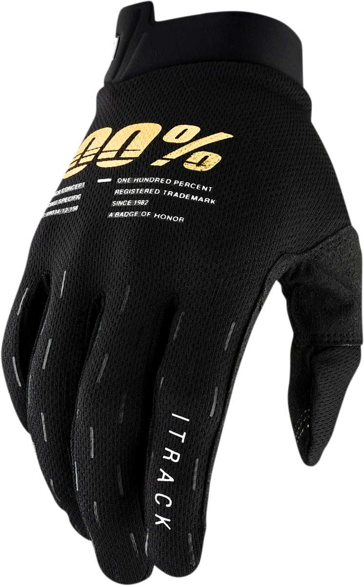 100% iTrack Gloves - Black - Large 10008-00007