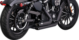 VANCE & HINES Shortshots Staggered Exhaust System - Black Iron 883 /1200 47329