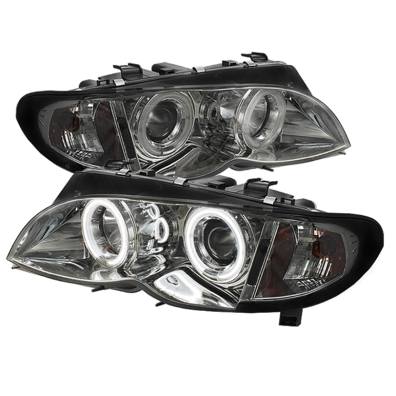 Spyder BMW E46 3-Series 02-05 4DR Projector Headlights 1PC LED Halo Chrm PRO-YD-BMWE4602-4D-AM-C 5042408