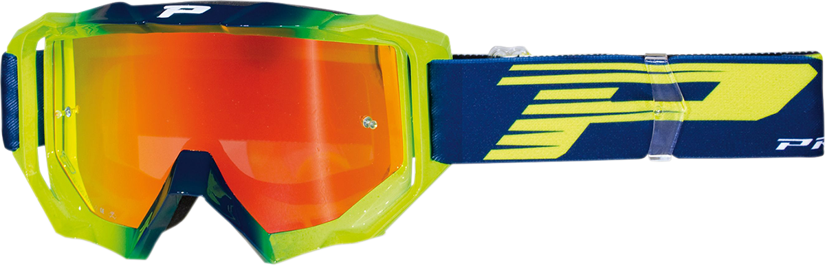 Gafas PRO GRIP Venom - Azul marino/Amarillo Fluo PZ3200BLGFFL 