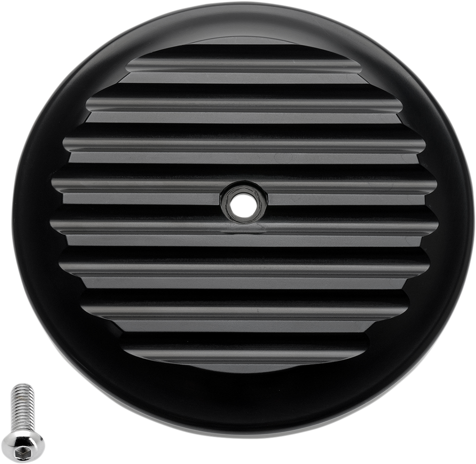 JOKER MACHINE Finned Air Cleaner Cover - Black 02-220-1