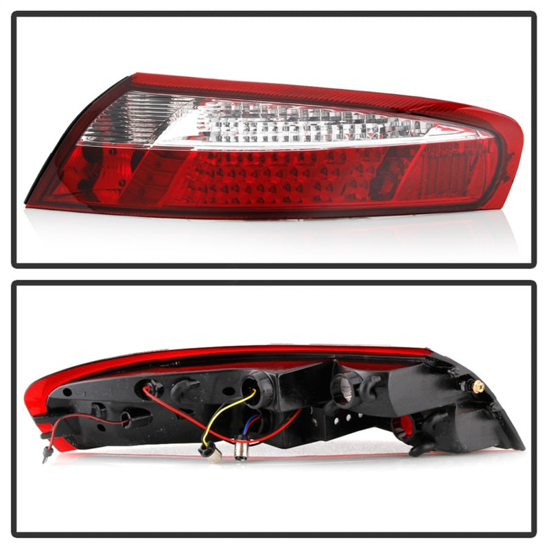 Xtune Porsche 911 996 ( Non 4S. Turbo. GT3 ) 99-04 LED Tail Lights Red Clear ALT-ON-P99699-LED-RC 5013132