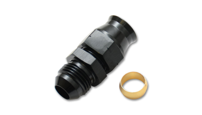 Vibrant -6AN Male to 3/8in Tube Adapter Fittings with Brass Olive Insert 16456