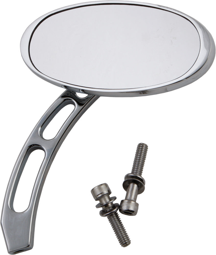 HARDDRIVE Custom Oval Mirror Chrome L/R 5" 60-0165