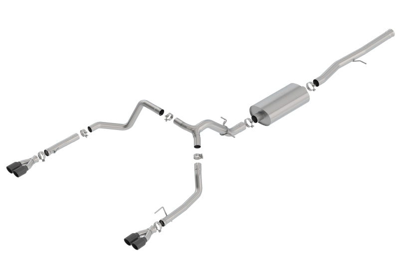 Borla 19 Chevrolet Silverado/GMC Sierra 1500 6.2L SS Touring Catback Exhaust - Black Chrome Tips 140772BC