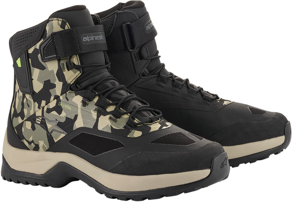 Zapatos ALPINESTARS CR-6 Drystar - Negro/Marrón/Verde - US 9.5 261102016100