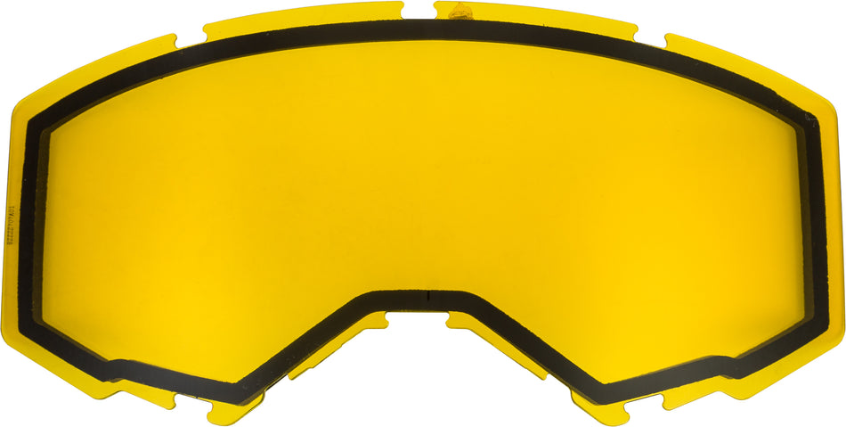 FLY RACING Dual Lens W/O Vents Adult Yellow FLB-012