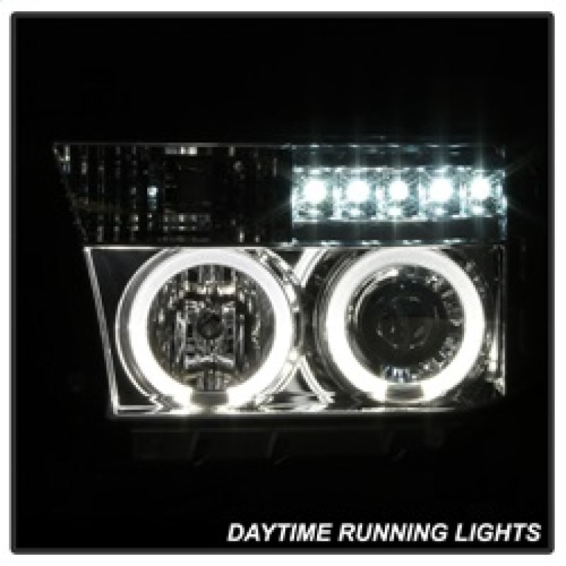 Spyder Toyota Tundra 07-13 Projector Headlights LED Halo LED Chrm PRO-YD-TTU07-HL-C 5012036