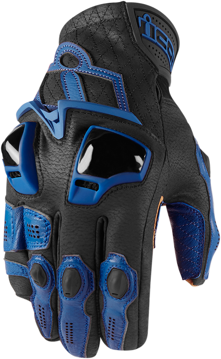 ICON Hypersport™ Short Gloves - Blue - Large 3301-3541