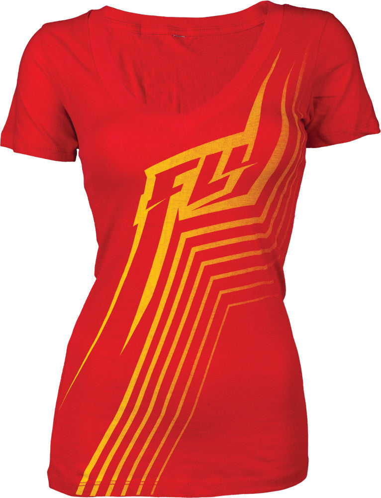 FLY RACING Rs V-Neck Tee Red/Yellow X 356-0202X