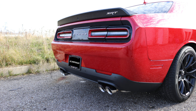 Corsa 15-17 Dodge Challenger Hellcat Dual Rear Exit Extreme Exhaust w/ 3.5in Polished Tips 14989