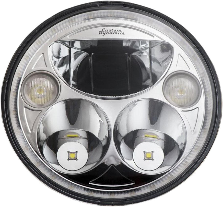CUSTOM DYNAMICS 7" TruBEAM® Headlamp - Chrome - Chief CDTB-7-I-C