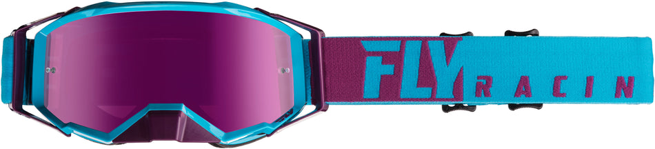 FLY RACING Zone Pro Goggle Blue/Port W/Pink Mirror Lens W/Post FLA-022