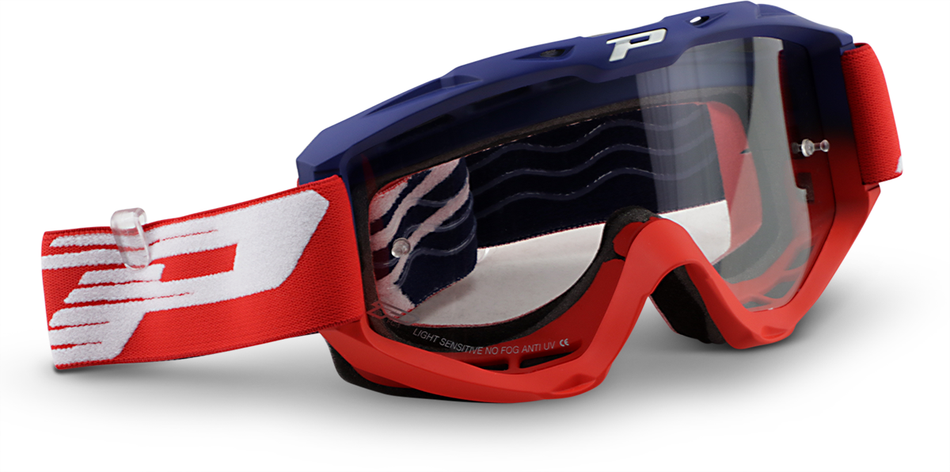 PRO GRIP 3450 Riot Goggles - Blue/Red - Light Sensitive PZ3450BLRO