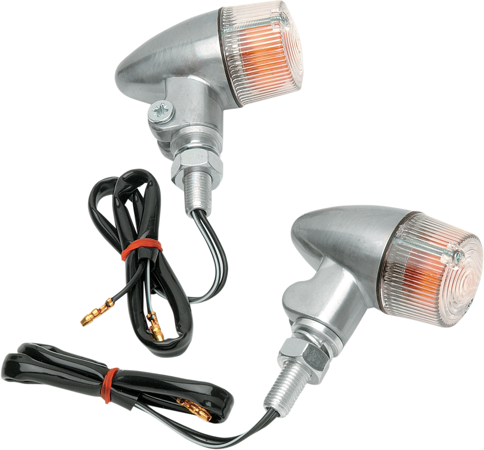 K&S TECHNOLOGIES Marker Light - Single Filament - Aluminum/Clear - Style 1 25-8321