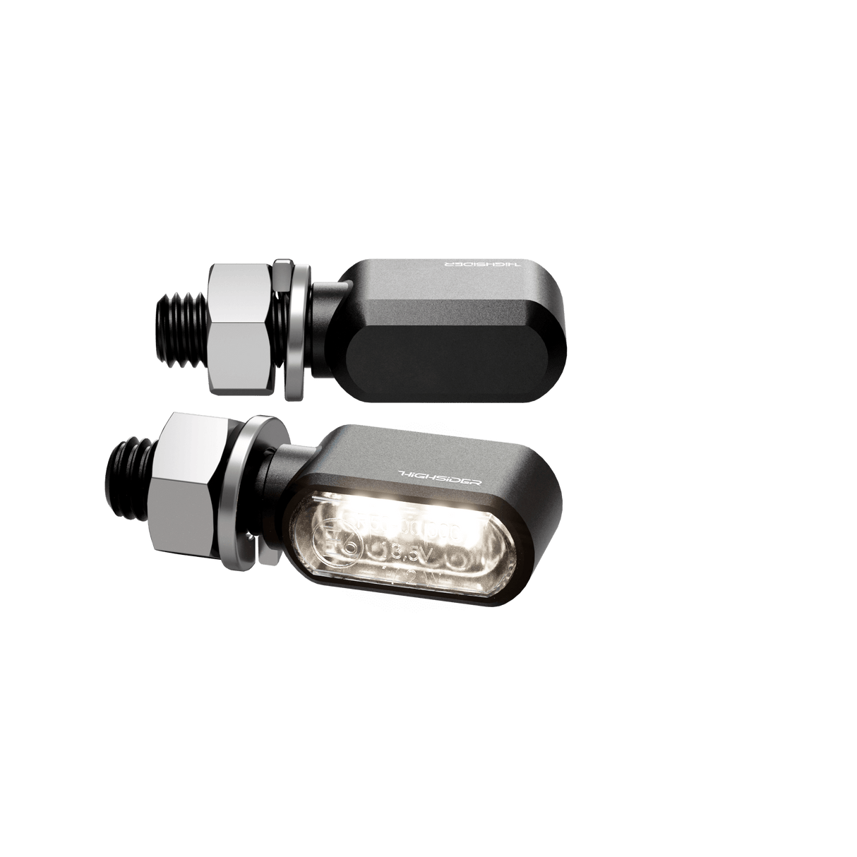 HIGHSIDER Little Bronx Turn Signal/Drl Pair Silver 204-2871