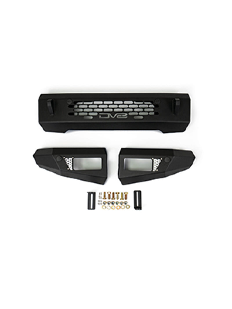 DV8 Offroad 2021+ Ford Bronco Bumper- Accommodates 20in Dual Row Light Bar & (4) 3in Pod Light Mount FBBR-03