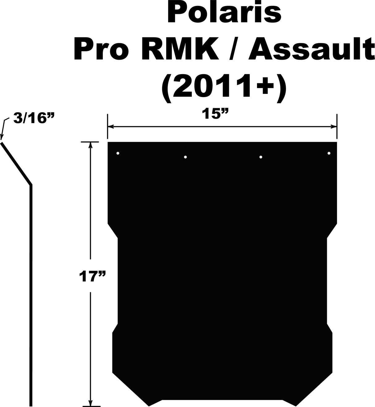 PDPSnowflap  Polaris Pro Rmk/Assault/Axys 2011+SF-PRO11PB