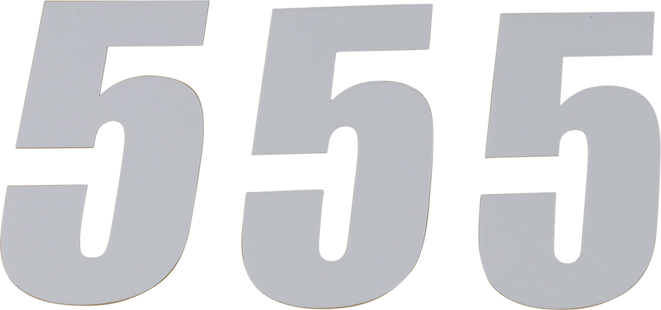 D'COR VISUALS SX Número de placa - #5 - Blanco - 6" 45-16-5 