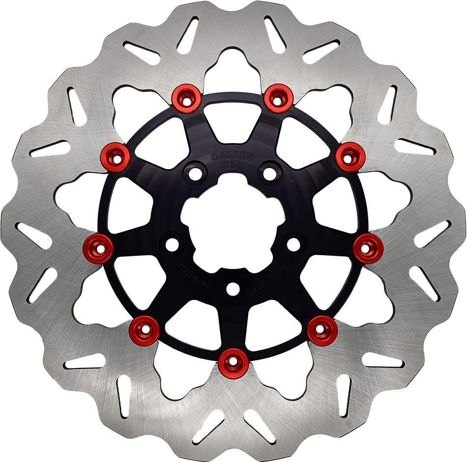 GALFER Rotor 11.5" Floating Wave Rr Black/Red Buttons DF681CW-B-R