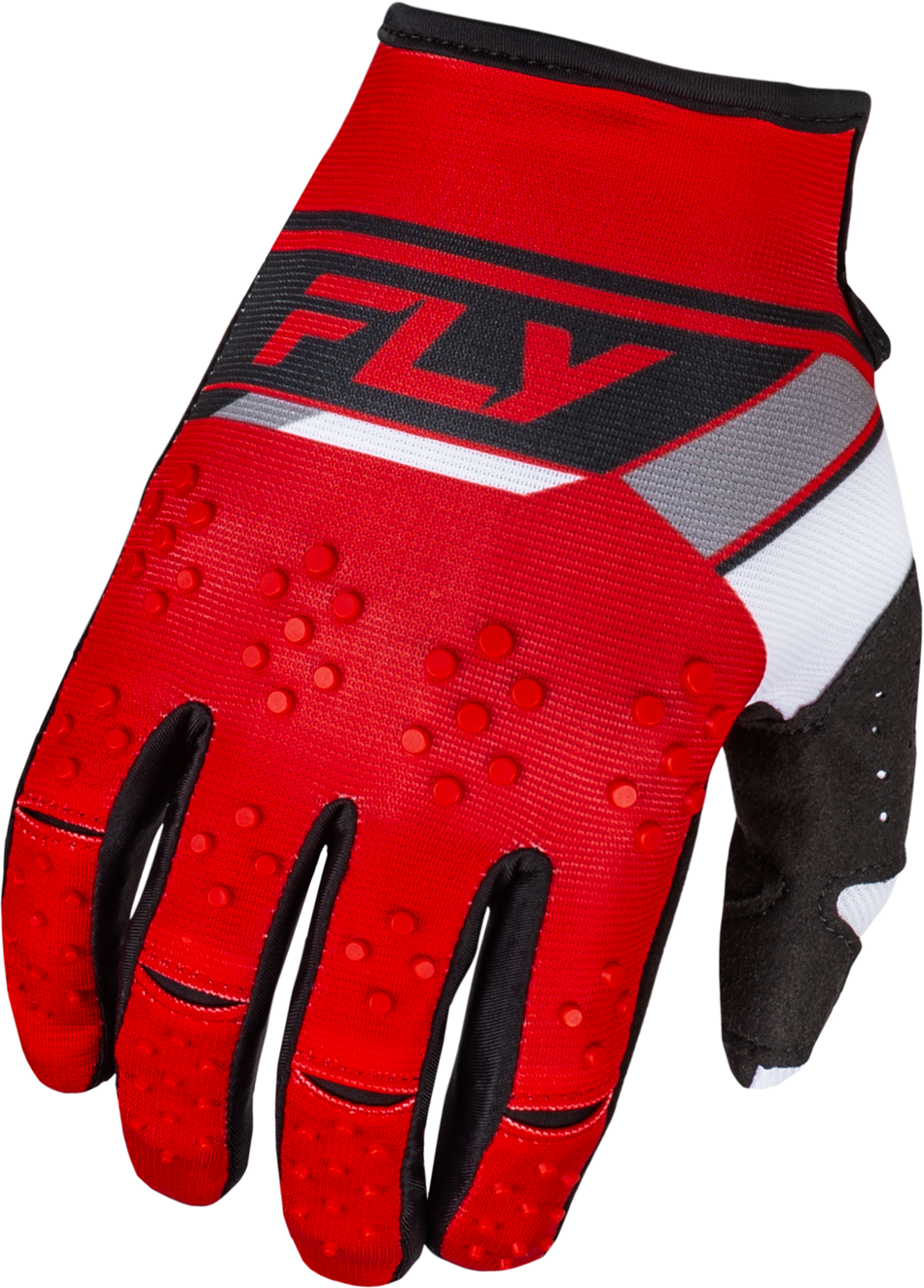 FLY RACING Youth Kinetic Prix Gloves Red/Grey/White Ym 377-412YM