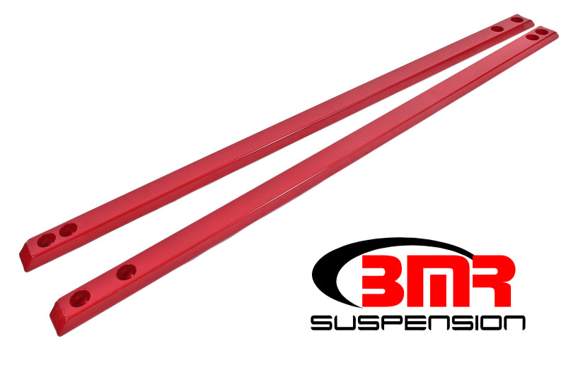 BMR 15-17 S550 Mustang Super Low Profile Chassis Jacking Rails - Red CJR002R