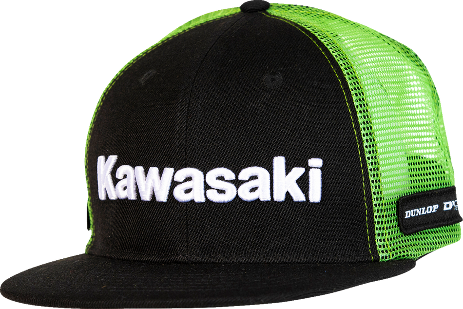 D'COR VISUALS Kawasaki Line Hat - Black/Green - One Size 70-133-1