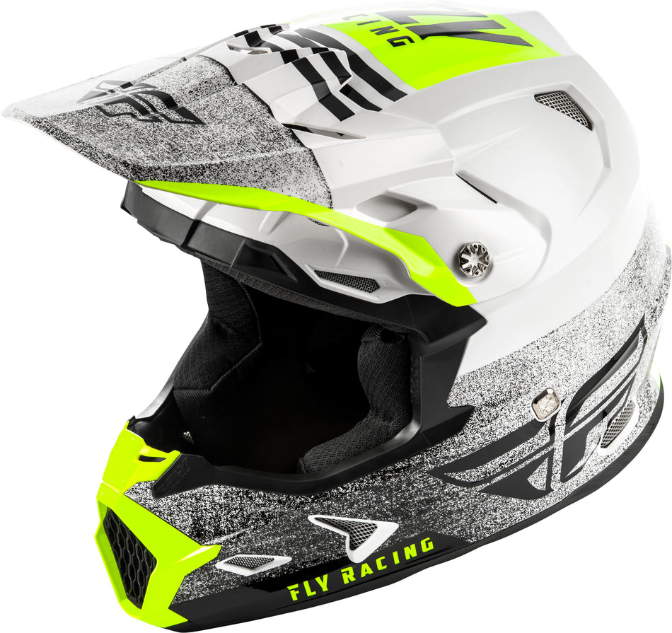 FLY RACING Toxin Embargo Helmet White/Black 2x 73-8530-9