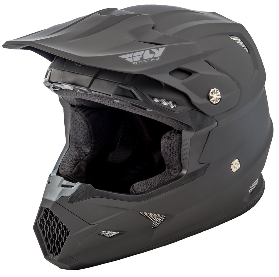 FLY RACING Toxin Solid Helmet Matte Black Md 73-8525-6-M