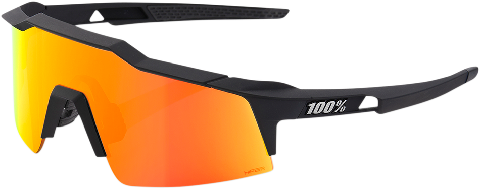 100% Speedcraft XS Sunglasses - Black - Red Mirror 60009-00008