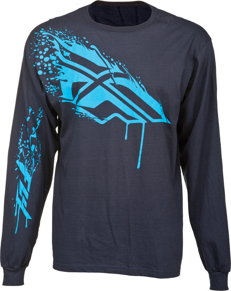 FLY RACING Inversion L/S Tee Blue/Light Blue S 352-4061S