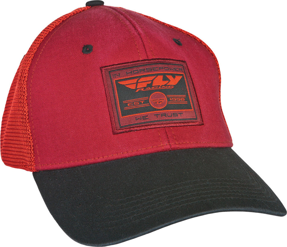 FLY RACING Classic Hat Red Adjustable 351-0292