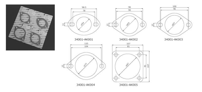 HKS Gasket 65mm Universal EX (2pcs) 34001-AK003