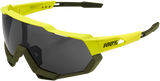 100% Speedtrap Sunglasses - Yellow - Black Mirror Lens 61023-004-61