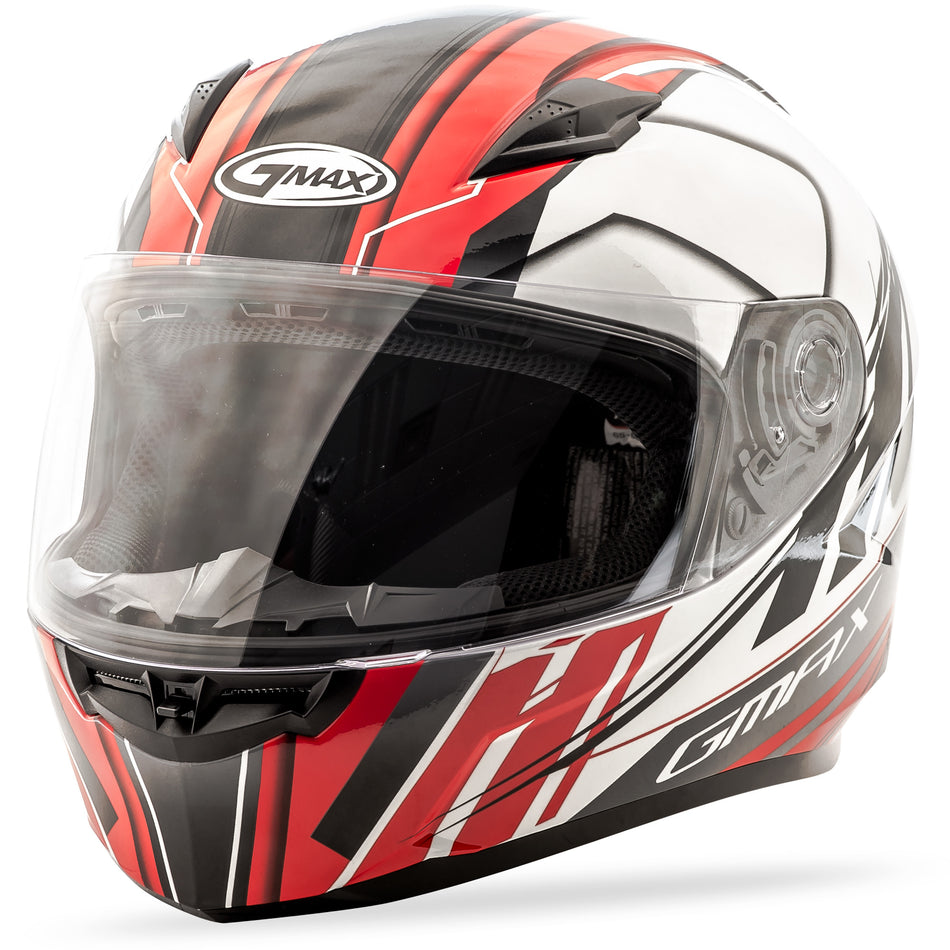 GMAX Ff-49 Full-Face Rogue Helmet White/Red Md G7493205 TC-1