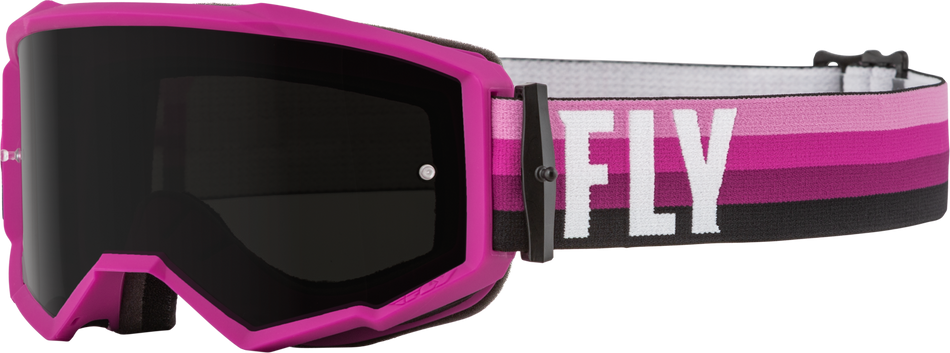 FLY RACING Zone Goggle Pink/Black W/ Dark Smoke Lens 37-51497