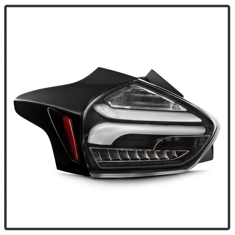 Spyder 15-17 Ford Focus Hatchback LED Tail Lights w/Indicator/Reverse - Black (ALT-YD-FF155D-LED-BK) 5085719