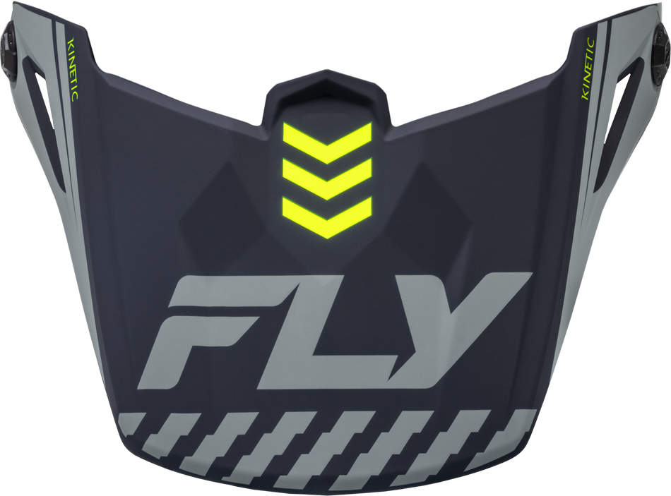 FLY RACING Kinetic Menace Visor Matte Grey/Hi-Vis F73-8670