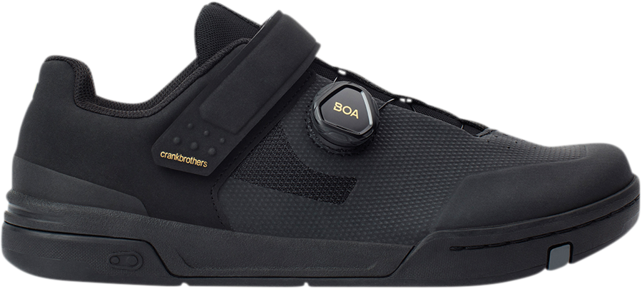 CRANKBROTHERS Stamp BOA® Shoes - Black/Gold - US 8 STB01080A-8.0