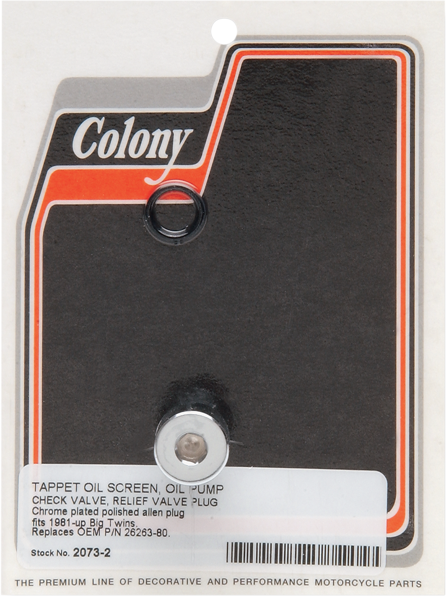 COLONY Plug Kit - Oil Pump - Big Twin 2073-2