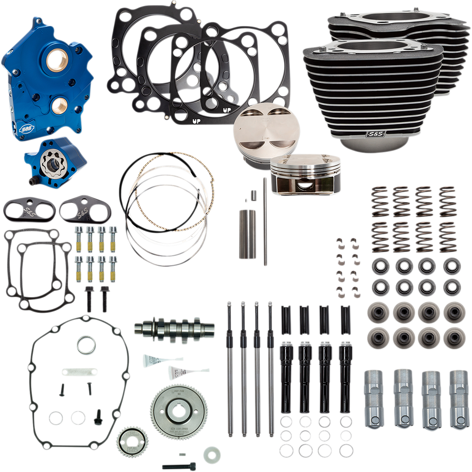 S&S CYCLE Power Package - Gear Drive - Oil Cooled - Highlighted Fins - M8 NOT RECOMMENDED F/TRIKES 310-1058A