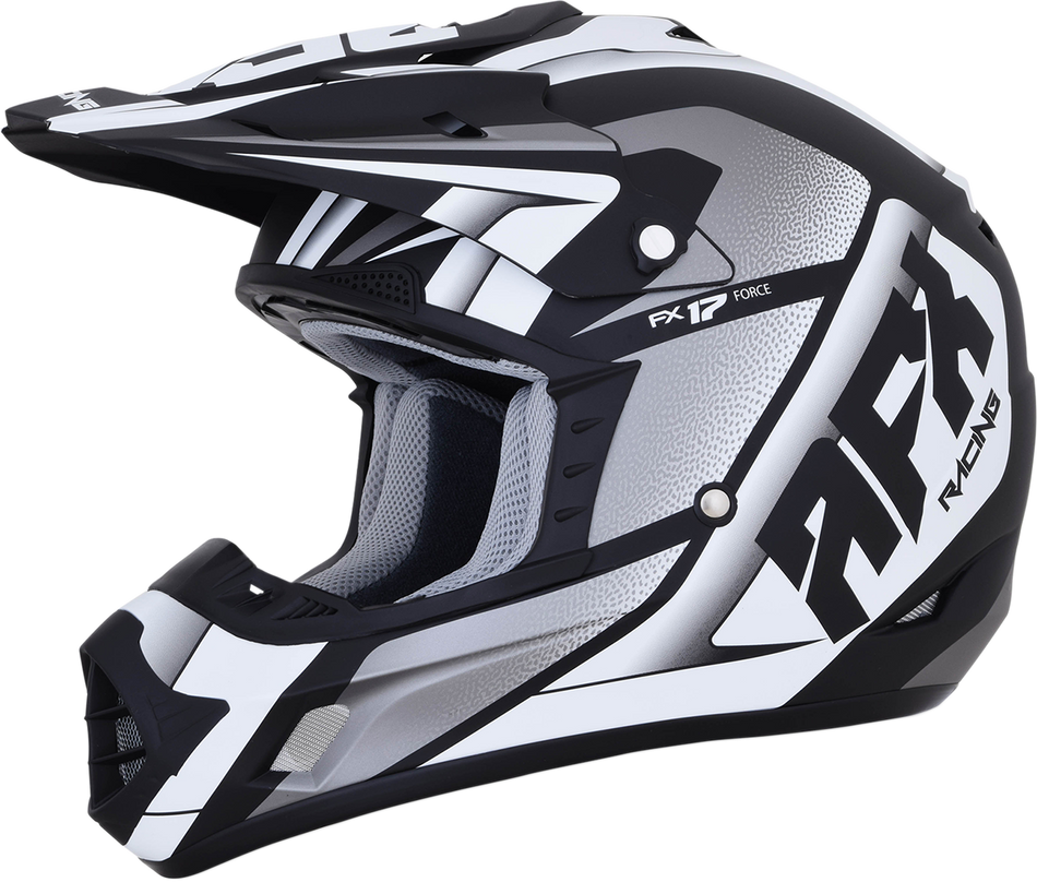 AFX FX-17 Helmet - Force - Matte Black/White - Small 0110-5197