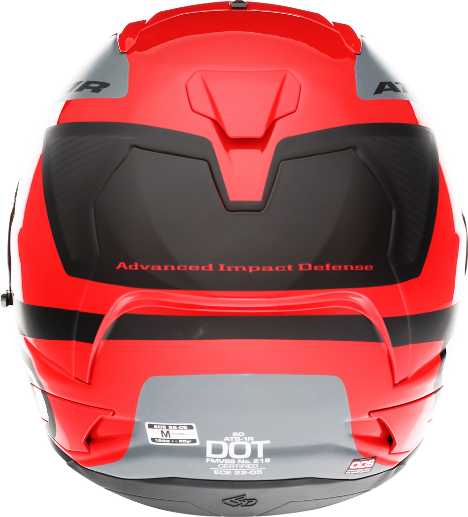 6D ATS-1R Helmet - Wyman - Red/Gray - Large 30-0737