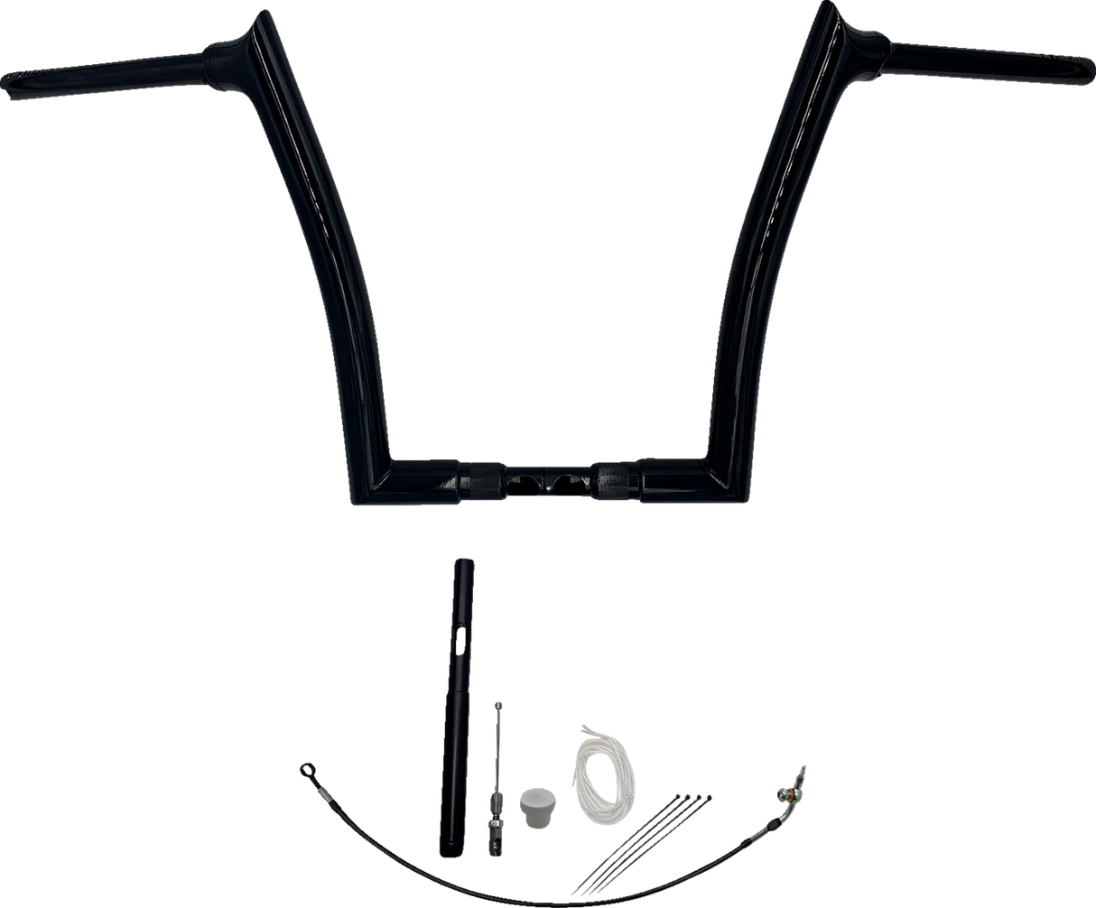 FAT BAGGERS INC. Handlebar Kit - Pointed Top - 14" - Black 819914-B