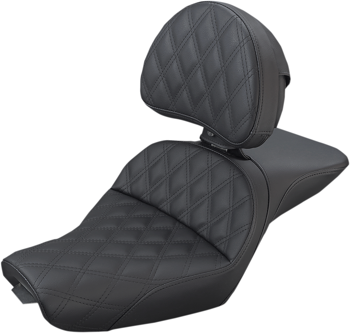 SADDLEMEN Explorer Seat - With Backrest - Lattice Stitched - Black - XL '04-'20 807-03-030LS