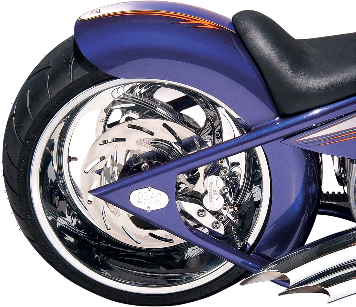 RUSS WERNIMONT DESIGNS Custom Rear Fender for Rigid Frames - Left-Side Drive - Steel - 11" W x 36.5" L 380309