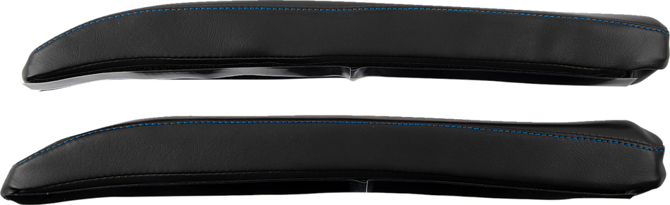 SHOW CHROME Kaliber Armrest Pads - Black w/ Blue Stitching - Slingshot '15-'22 H44-1BLUE