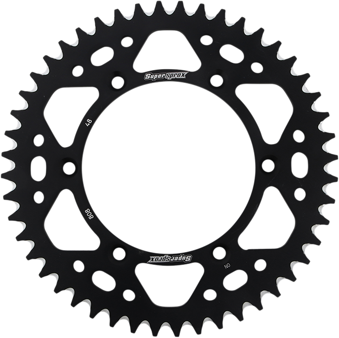 SUPERSPROX Rear Sprocket - Black - Kawasaki/Suzuki - 48 Tooth RAL-808-48-BLK