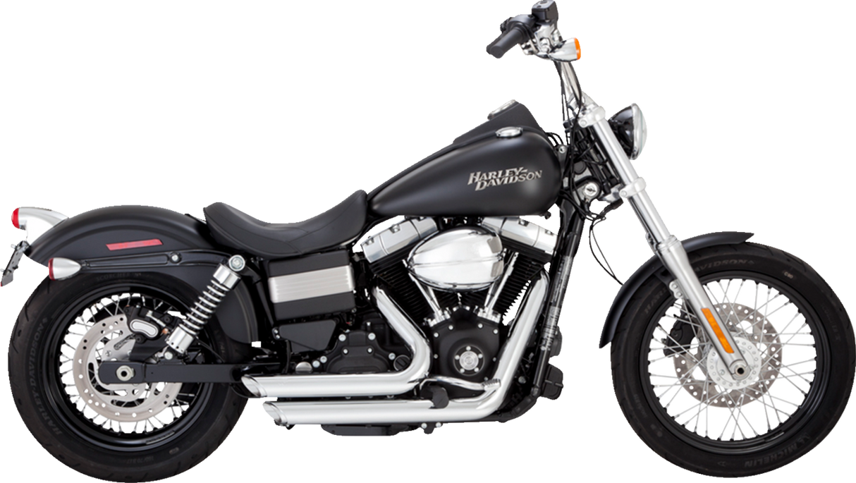 VANCE & HINES Short Shot Staggered Exhaust System - Chrome 17327