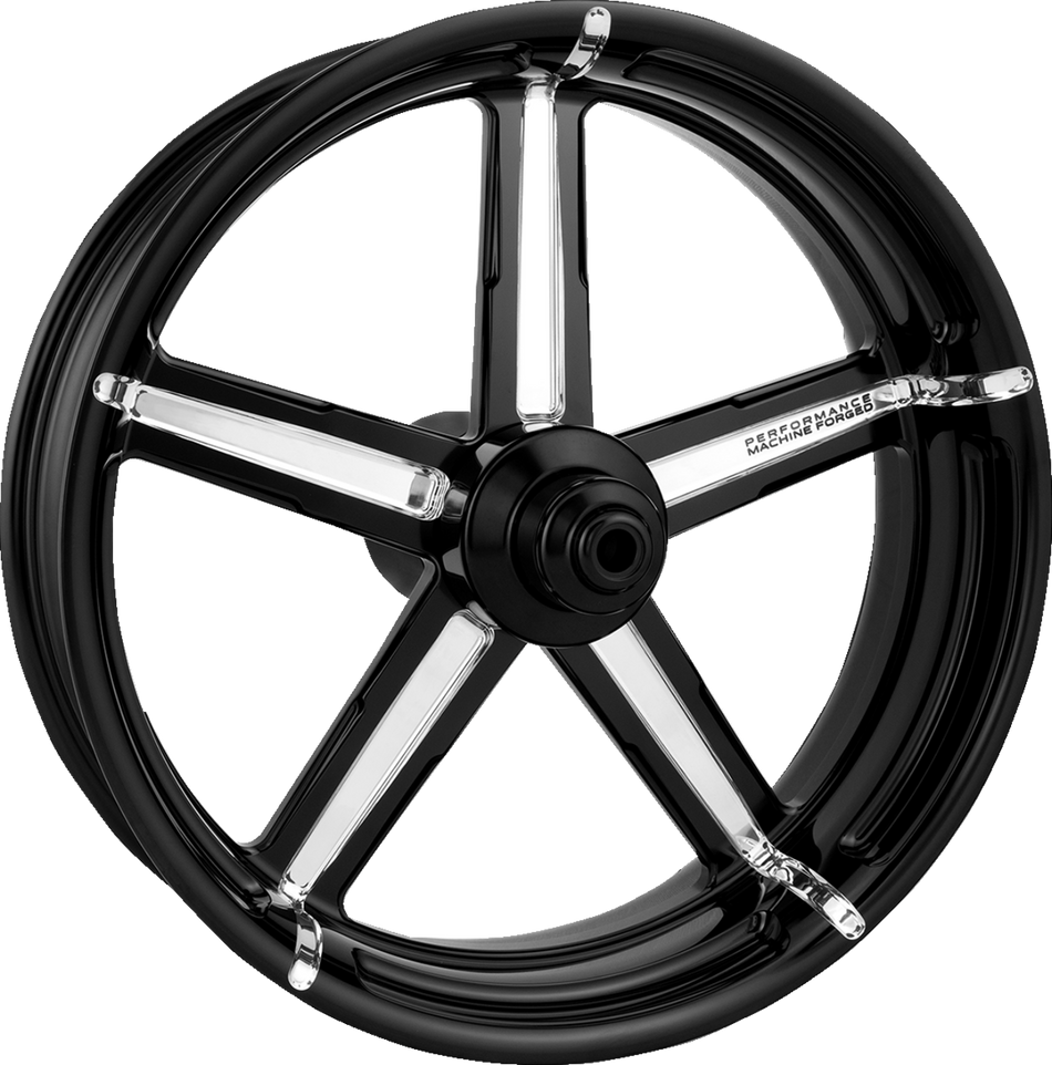 PERFORMANCE MACHINE (PM) Wheel - Formula - Rear/Single Disc - No ABS - Platinum Cut - 18"x5.50" - '09+ FLH 12707814FRMBMP